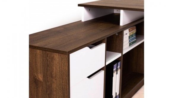 Комп'ютерний стіл Nord Інтарсіо Правий/Лівий Бронзовий 133 см 6