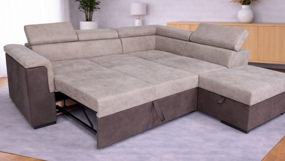 Кутовий диван розкладний дельфін Беніто Меблі Стиль 252 х 221 см 3
