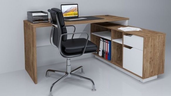 Комп'ютерний стіл Nord Інтарсіо Правий/Лівий Бронзовий 133 см 9