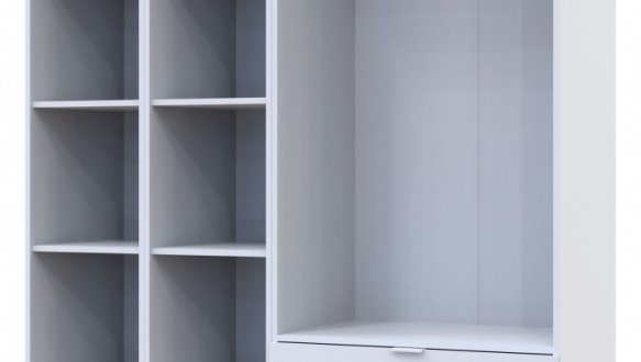 Комплект Дорос Гелар белый с 2 ​​Этажерками 2 ДСП 153,9 см 2