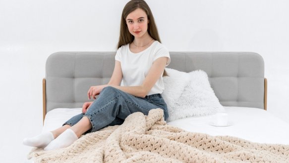 Ліжко двоспальне дерев'яне Лев Каліфорнія Масив бука 9