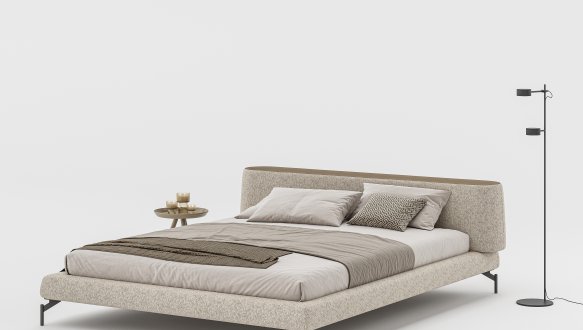 Кровать мягкая двуспальная Woodsoft Vertigo / Вертиго