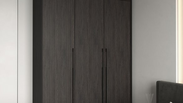 Шафа Морелі R-0016 Рамо 3 дверна венге зі штангою та полицями 150 см 0