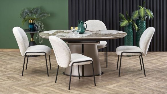 Стол Robinson мрамор/капучино