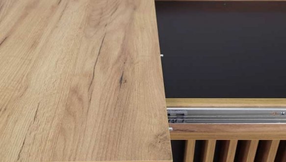 Стіл обеденный раскладной TREND D-C MAX Интарсио Дуб Крафт Золотой/Черный 160/210 см 8