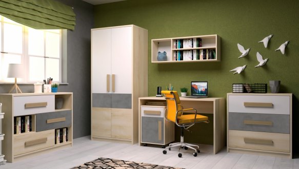 Модульная детская Aygo/Айго Сокме Бук песочный/Белый/Пельтро 0