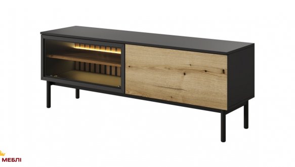 Тумба під ТВ Lang/Ланг RTV150 2D Чорний/Дуб евок Perfect Home Ширина 150 см 2