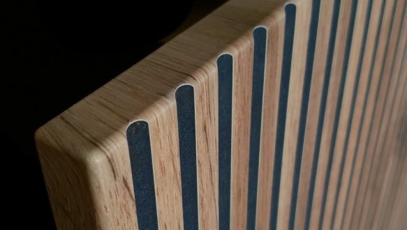 Комод Сенто / Sento KSZ154 с подсветкой чёрный/дуб вотан Perfect Home ширина 153 см. 3