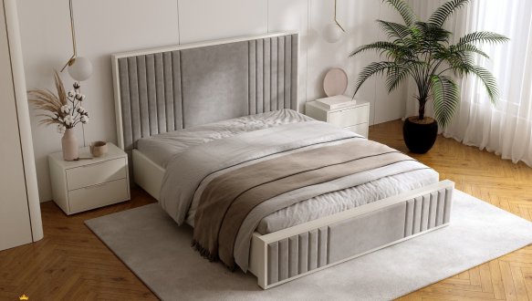 Кровать деревянная DrevKO Аделина 3 с подьемным механизмом и нишей для белья Массив Бук 3