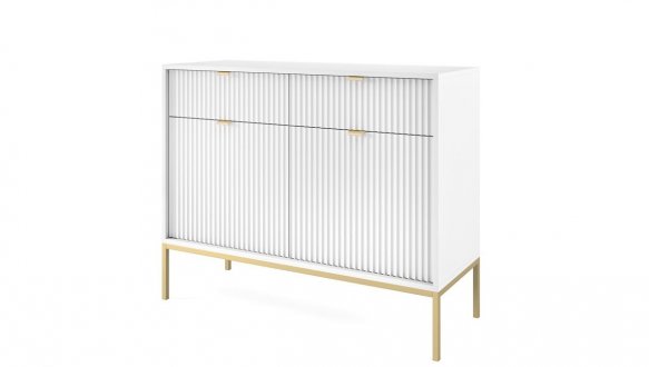 Комод Білий/Золоті ніжки KSZ104 Nova 0