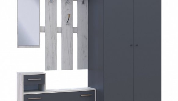 Передпокій Alice та шафа Promo графіт 4