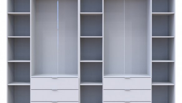 Шкаф Дорос Гелар белый 7 дверной 271,2 см 2