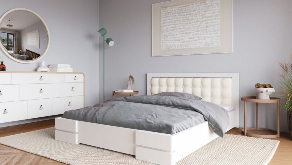 Кровать деревянная ArborDrev Регина Люкс с подьемным механизмом и нишей для белья Сосна / Бук 4