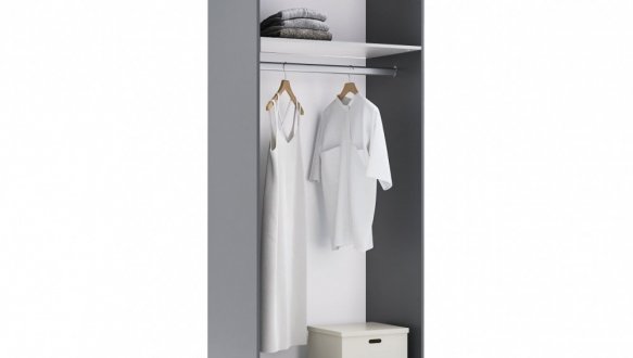 Шафа 2дв Міромарк Тео 2 дверна графіт 90 см 0