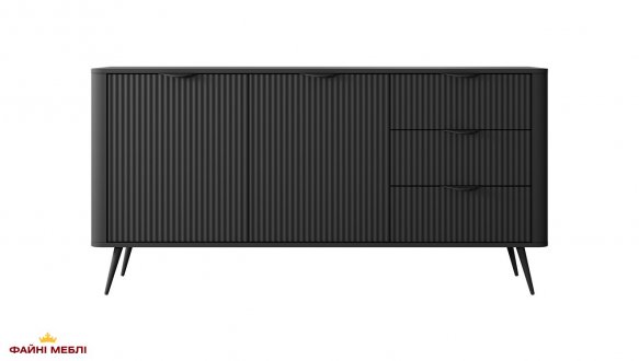 Комод 2D3S/163 Черные/Черные ножки Lante 0