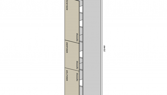 №42 Пенал нижний 40 Люкс RODOS