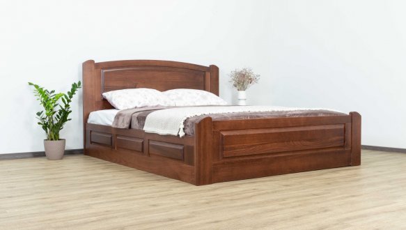 Ліжко дерев'яне Дрімка Едель з підйомним механізмом та нішею для білизни Бук 0