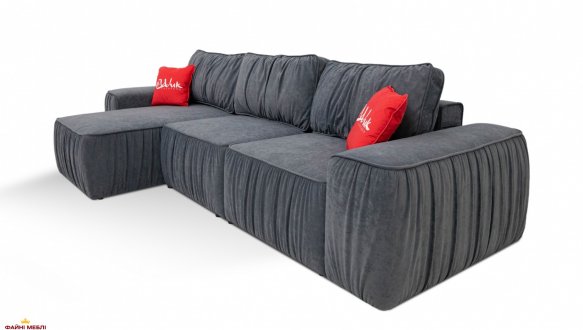 Кутовий диван розкладний єврокнижка Шик Галичина Стоун 330 см 9