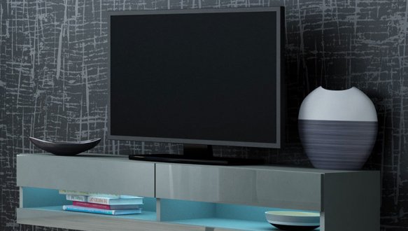 Тумба под ТВ Vigo / Виго RTV140 Серый мат/Серый глянец Cama Ширина 140 см