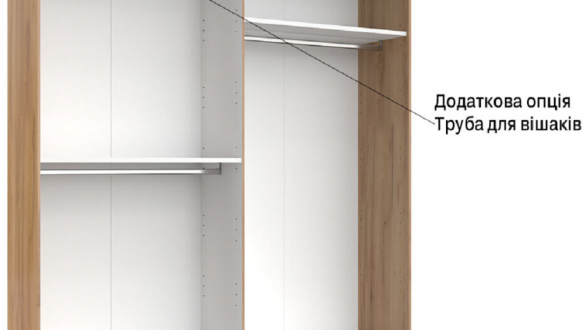 Шафа-купе із дзеркалом Міромарк Імперія 2 дверна білий 250 см 6