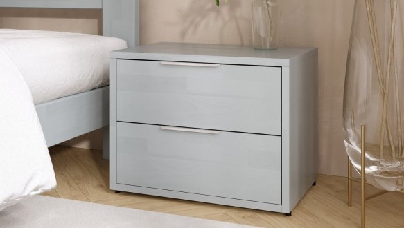 Тумба прикроватная деревянная DrevKO Арина с 2 ящиками Эмаль 0