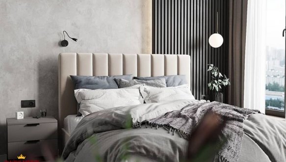 Кровать двуспальная мягкая Woodsoft Marsel / Марсель с подъемным механизмом и нишей для белья 7