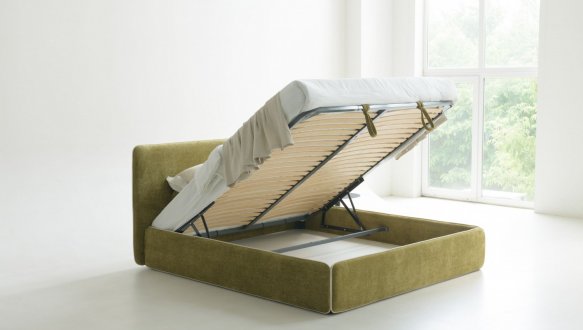 Ліжко м'яке Woodsoft Torino / Торіно з підйомним механізмом та нішею для білизни 17