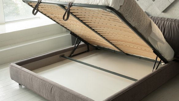 Ліжко м'яке двоспальне Woodsoft Bern / Берн з підйомним механізмом та нішею для білизни 14