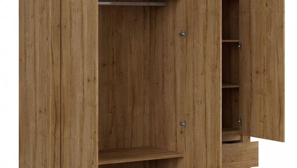 Шкаф SZF3D2S BRW Poland Holten 3 дверный дуб вотан 181 см 2