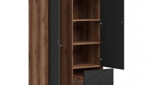 Шкаф SZF2D2S BRW Poland Forn 2 дверный черный 94 см 2