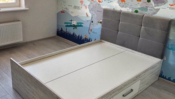 Кровать Холидей с мягкой панелью 2 ящика 7