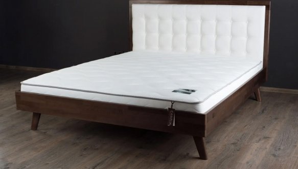 Кровать деревянная с мягкой вставкой Camelia Милана массив Бук 4