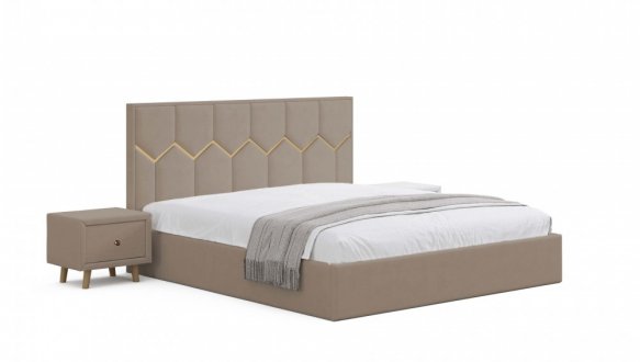 Кровать мягкая двуспальная Виорина деко Mirali / Мирали 15