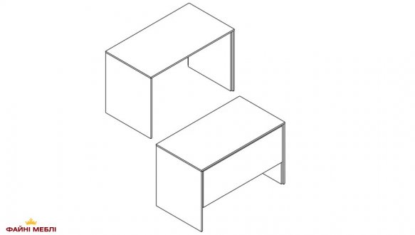 Стіл письмовий BIU 120/65 Прайм Кашемір / Чорний 0
