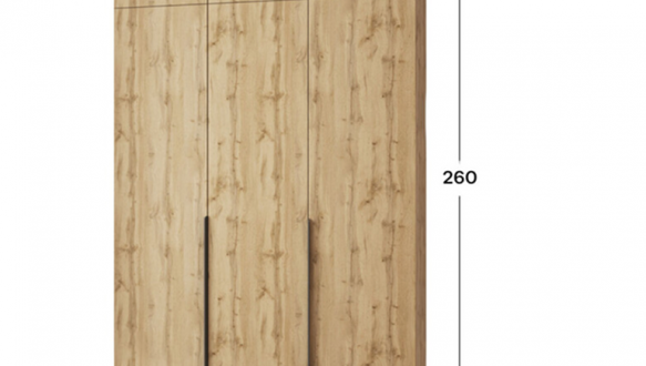 Шкаф Mebelstar Оскар трехдверный с антресолью Дуб тахо 150 см 0