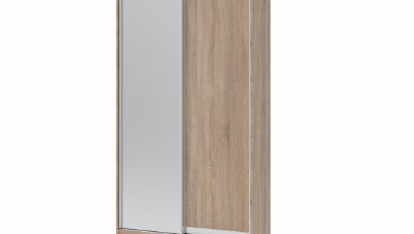 Шкаф-купе с зеркалом Дорос Сити Лайт дуб сонома 2 дверный 120 см