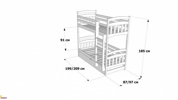 Двоярусне ліжко Бембі 10