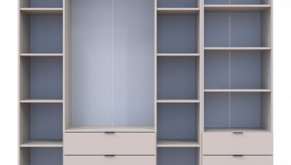 Шкаф для одежды Дорос Гелар кашемир 4-х дверной с пеналом 215 см 2