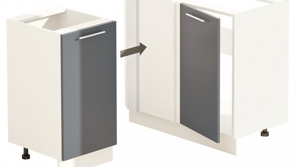 Тумба нижня Н100х60.82.1Д. кут. Мийка Еко