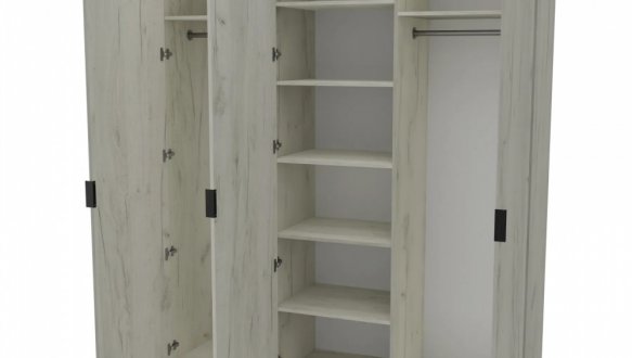 Шафа ШРС Neman 1800 Сімпл 3 дверний дуб крафт білий 180 см 3