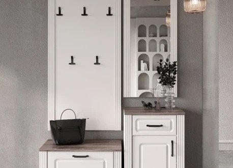 Модульний передпокій ВМК-Україна Канді Білий альпійський / Дуб стірлінг / Білий матовий 0