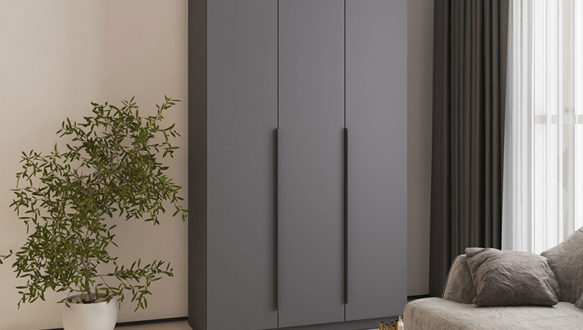 Шкаф Mebelstar Оскар трехдверный Антрацит 120 см