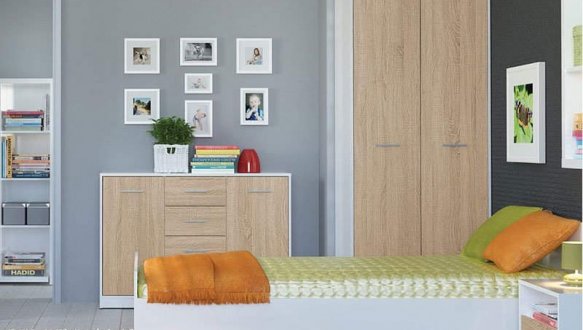 Шафа SZF2D BRW Poland Nepo Plus 2 дверна дуб сонома 80 см 3