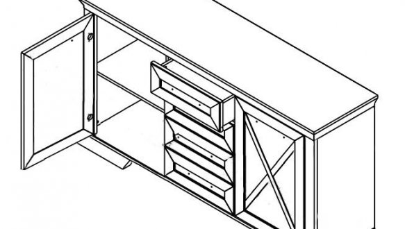 Комод KOM2D4S Марсель 3