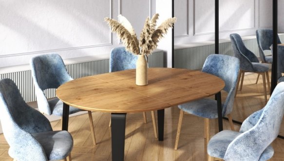 Стіл Амбер Круг розкладний 0