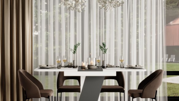 Стол-трансформер Lendi Белый бриллиант/Графит серый