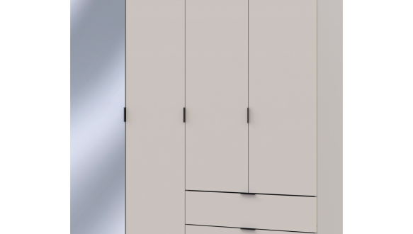 Шкаф для одежды Дорос Гелар кашемир 3-х дверный/Зеркало 155 см