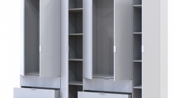 Комплект Дорос Гелар белый 2+4 ДСП 232,5 см 0