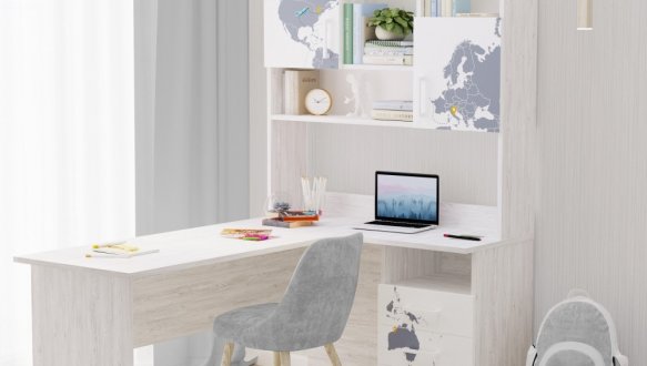 Стол угловой с надстройкой 4