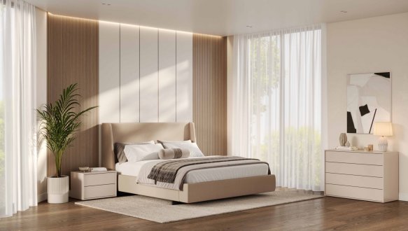 Кровать мягкая двуспальная Миромарк Бруно 160 без вклада 0